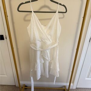 Elegant White Wrap Dress